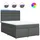 vidaXL Boxspringbett 140 x 200 cm Dunkelgrau