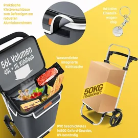 Kesser Einkaufstrolley grau 56L