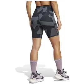 adidas Terrex Multi 8-Inch Printed kurze Leggings Carbon/Black/Black/Black S