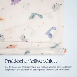Julius Zöllner Zöllner Jersey Bettwäsche 100x135 cm, Little Dinos