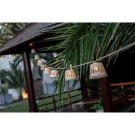 Newgarden LED-Lichterkette Aurora Jute 8 m Weiß