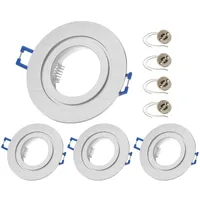 Sweet Led 4x Einbaustrahler GU10 – Aluminium IP44 Spritzwassergeschützt