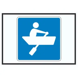 Ruderboote erlaubt Symbol A3 (297x420mm)