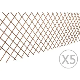 vidaXL Weidenzaun 180 x 90 cm Braun/Holz