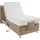Westfalia Schlafkomfort Boxbett, beige (dunkelbeige), B:104cm L:210cm, Box und Kopfteil: Feinstrukturstoff (77% Polyester und 23% Viskose);Bezug der Obermatratze: 100% Polyester, WESTFALIA SCHLAFKOMFORT, Komplettbetten, Boxspringbett, mit Motor in diversen Ausführungen