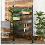 Outsunny Teichzaun 93 x 150 cm Braun/Metall