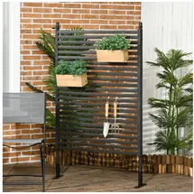 Outsunny Teichzaun 93 x 150 cm Braun/Metall