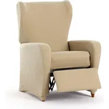 ECOMMERC3 Bi-elastischer Sesselbezug, 4-teilig, verstellbar, vollständiger Verschleißschutz, Sesselbezug, Beige, atmungsaktiv und einfach anzubringen, Polsteroptik
