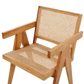 Beliani Esszimmerstuhl WESTBROOK Rattangeflecht braun