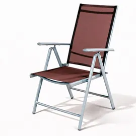 Mojawo Garten Klappstuhl 54 x 54 x 106 cm silbergrau/schokobraun 2 St.