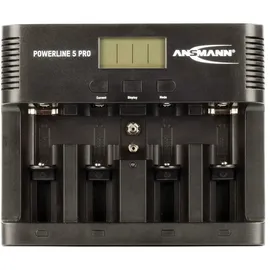 Ansmann Powerline 5 Pro Universal LCD Schnell-Ladegerät mit Kapazitätsanzeige