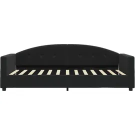 vidaXL Tagesbett Schwarz 90x200 cm Samt