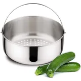 Lagostina Zubehör Edelstahl Dampfkorb Größe 2, für Schnellkochtöpfe 5 l, Edelstahl 18/10, Silber, Ø18 cm