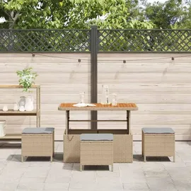vidaXL Garten Essgruppe 4-tlg. Beige