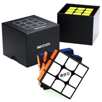 ROXENDA Gan 356 3x3 Speed Cube, Gan 3x3 Cube Professional 3x3 Zauberwürfel (Magnetisch Schwarz)