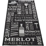 Andiamo Küchenläufer »Arizona Wein«, rechteckig, 5 mm Höhe, Flachgewebe, Motiv Wein, mit Schriftzug, Küche, Outdoor geeignet grau - 67 cm - Motiven und