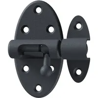 GAH Alberts Alberts Grendelriegel Ovado mit Knopf, verzinkt, grau, robust, 40 cm, Sicherheitsriegel, Türverschluss