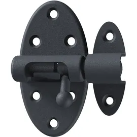 GAH Alberts Alberts Grendelriegel Ovado mit Knopf, verzinkt, grau, robust, 40 cm, Sicherheitsriegel, Türverschluss