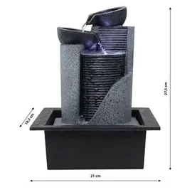 Dehner Polyresin-Zimmerbrunnen Kinay Grau, Dunkelgrau