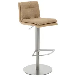 Mayer Sitzmöbel Barhocker »1215«, Breite: 41 cm, höhenverstellbar, Mikrofaser, beige