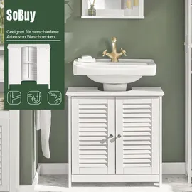 SoBuy Waschbeckenunterschrank, Weiß