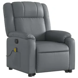 vidaXL Massagesessel mit Aufstehhilfe Kunstleder 95 x 99 x 95 cm Grau