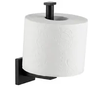 Fackelmann Toilettenpapier Bevorrater New YORK/Halterung für Klopapierrollen/Maße (b x H x T): ca. 5 x 16 x 7 cm/Accessoire fürs Badezimmer / WC/kubisches Industriedesign/Farbe: Schwarz