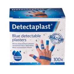 Detectaplast Universal Pflaster, detektierbar 8142U , Maße Mix 19 x 72 & 25 x 72 mm für Fingerkuppe, -gelenk, 100 Stück