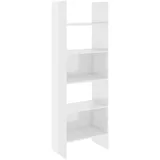 vidaXL Bücherregal Hochglanz-Weiß 60x35x180 cm Holzwerkstoff