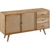 FineBuy Sideboard 140 x 75 x 40 cm Braun