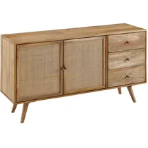 FineBuy Sideboard 140 x 75 x 40 cm Braun