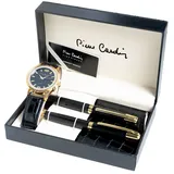 Pierre Cardin Geschenk Set Uhr & Geldbörse & Kugelschreiber PCX7870EMI - Schwarz/Goldfarben