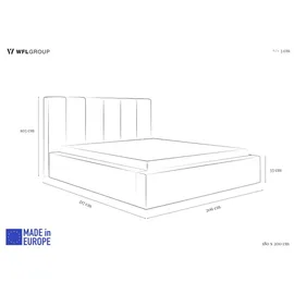 WFL GROUP Amira 180 x 200 cm Beige