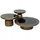 aea Designer Couchtisch Braun Edelstahl/Glas 90 x 30 x 90 cm