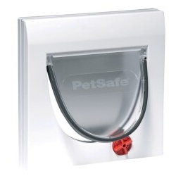 PetSafe 4-Wege Katzenklappe mit Tunnel weiß
