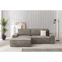 OTTO home Eckcouch Cord 2-Sitzer Grau