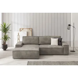 OTTO home Eckcouch Cord 2-Sitzer Grau