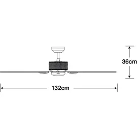 LUCCI AIR Fijian II 132 cm Deckenventilator Weiß