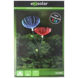 ez solar LED-Gartenlicht Löwenzahn mit 2 RGB LED Farbwechsel, inklusive Solarpanel und Akku