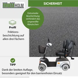 Baumarktplus DREIBREIT by TRUTZHOLM Alu Auffahrrampe 255 cm extra lang 2-fach klappbar Tragkraft 1020kg schwarz beschichtet