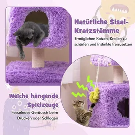 Costway Kratzbaum Monster-Thema 111 cm lila