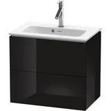 Duravit Waschtischunterschrank 2 Auszüge 62 x 55 x 39,1 cm Schwarz Hochglanz