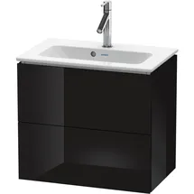 Duravit Waschtischunterschrank 2 Auszüge 62 x 55 x 39,1 cm Schwarz Hochglanz