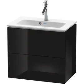 Duravit Waschtischunterschrank 2 Auszüge 62 x 55 x 39,1 cm Schwarz Hochglanz