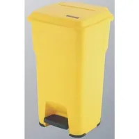 Vileda Abfallbehälter Hera mit Pedal 60l gelb, Abfalleimer, Gelb