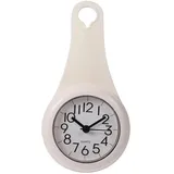 HOMSFOU Funk Badezimmeruhr Funk Badezimmeruhr Wanduhr Küchentuhr Badezimmer wasserdichte Wanduhr Silent Home Decor Duschuhr mit ? Uhr Wand Bad Mini Wanduhr 10 cm