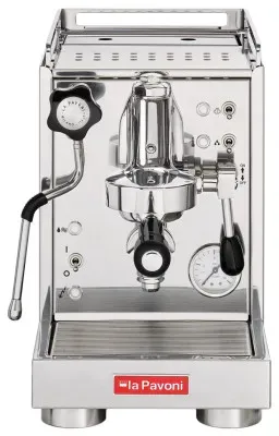 La Pavoni Mini Cellini LPSMCS01EU Siebträger Espressomaschine - Edelstahl