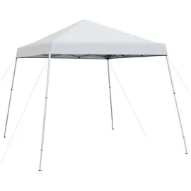 Costway Faltpavillon 3,04 x 3,04 m Weiß/Silber