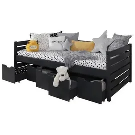 TICAA Sofabett Naomi 90 x 200 cm grau