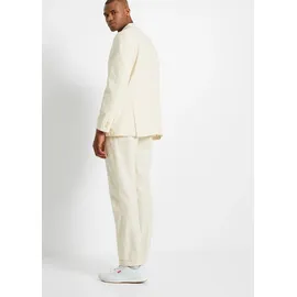 bonprix Anzug (Set, 2-tlg) zweiteiliges Set mit Sakko und Hose, aus Leinen und Baumwolle beige 66